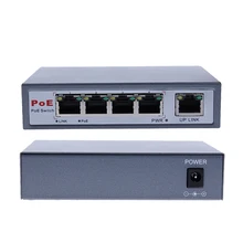 CCTV 4-Порты и разъёмы 10/100 м PoE Net Switch/концентратор Мощность Over Ethernet PoE оптический трансмиссия для IP Камера Системы сетевые коммутаторы