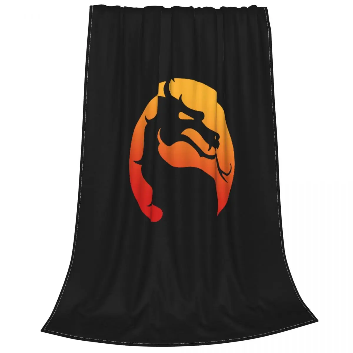 Mortal Kombat Logo Mk11 Popular Fighting Game Flannel Throw Blanket Blankets for Home Couch