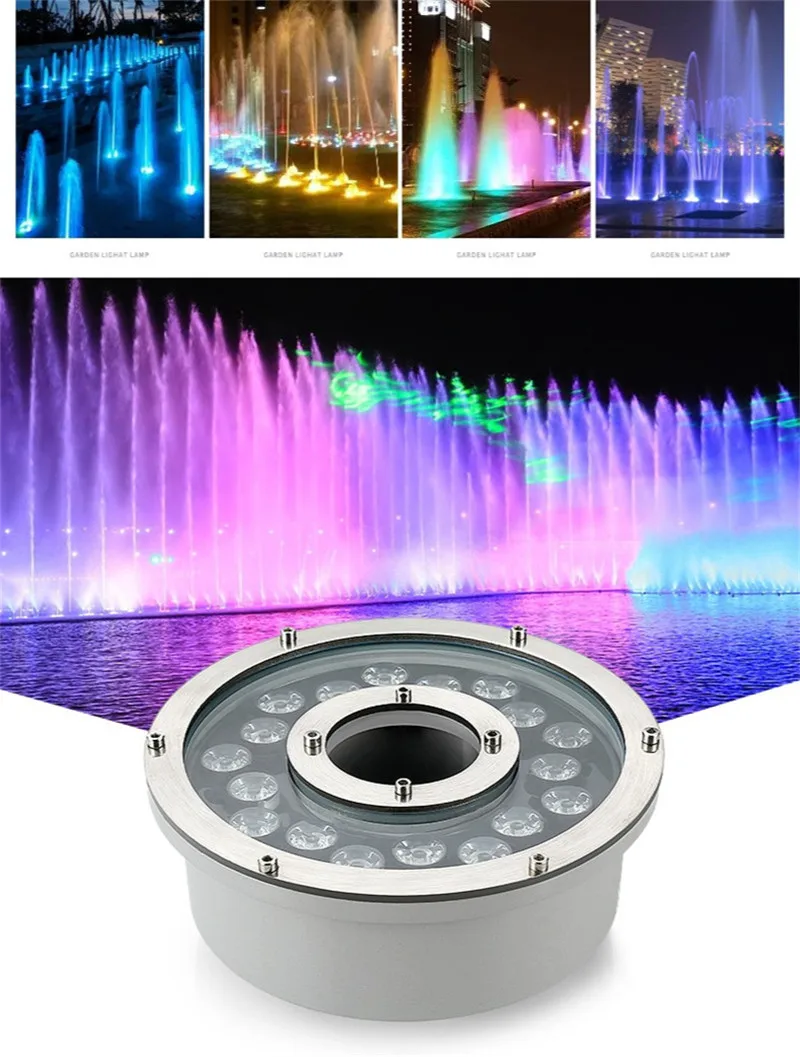 Luce Subacquea LED Per Laghetto - 36 LED Multicolore, Impermeabile, Con Ventose, 3.4 M Cavo - Foto 5