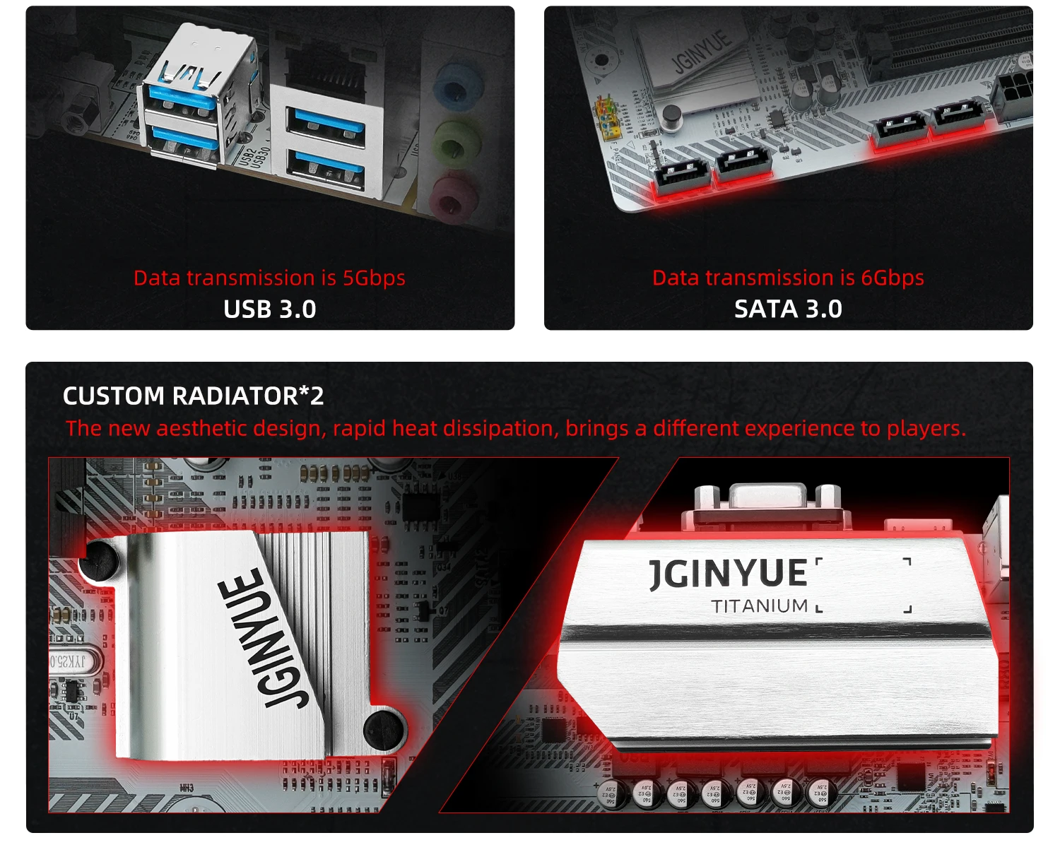 Купить Материнская плата JGINYUE AM4 AM4 TITANIUM Motherboard AM4 AMD ...