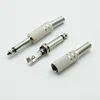 2pcs 6.35mm / 6.5mm 2Pole Mono Amplifier Plug 6.35 / 6.5 Metal Microphone jack plug-in Audio Connector for KTV ► Photo 3/3