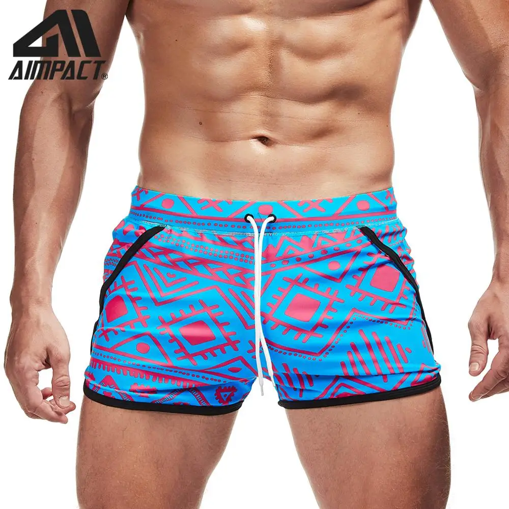 Mens Swim Trunks 3 inch Board Shorts with Lining