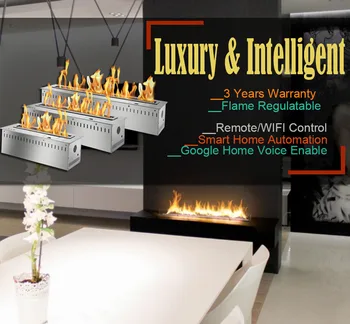 

hot sale 30 inches real fire automatic electric intelligent smart remote control ethanol fireplace insert