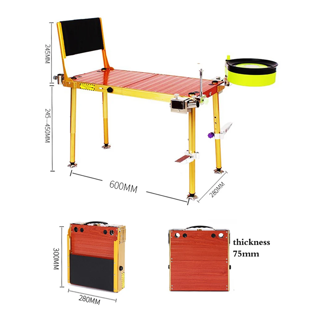Fishing Chair Suitable for Most Terrain Outdoor Strong Carp Fishing Platform Adjustable Backrest Ultra Light Mini Folding 2.5kg folding chair