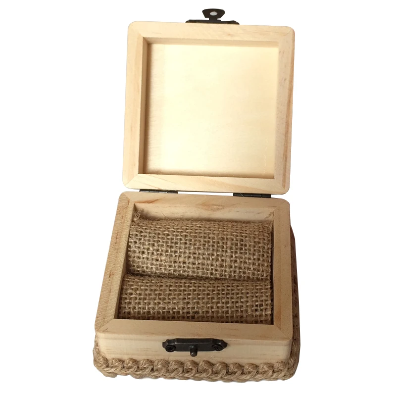 Wedding Ring Box Wooden Printed I DO Wedding Ring Bearer Rustic Ring Holder Jewelry Gift Box