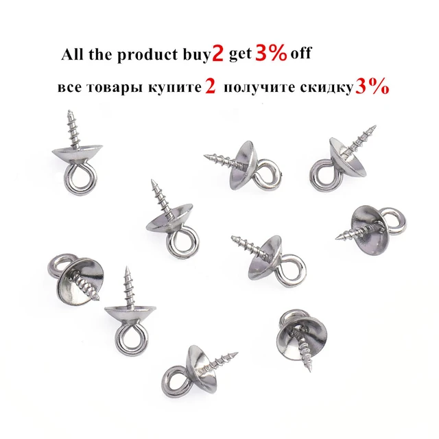 Hot Selling Small Screw Eye Bails Good Quality Small Screw Pin Bails For Jewelry  Making