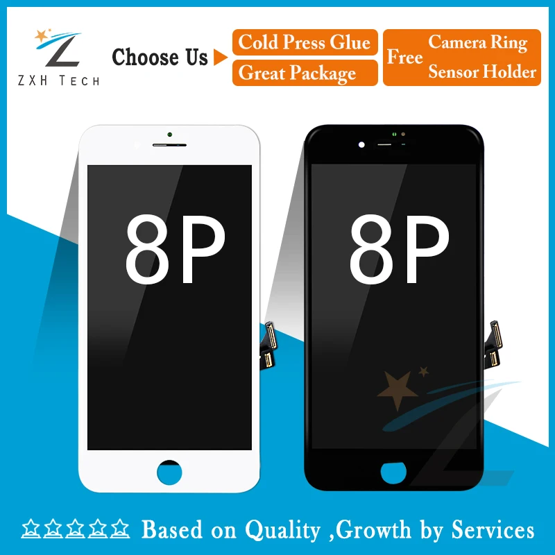 5 шт./лот Alibaba Китай класс AAA для iPhone 8 plus ЖК дисплей экран Замена объектива Pantalla 3D