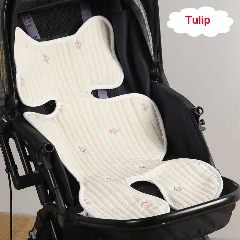 baby stroller accessories best Baby Stroller Seat Cushion Cotton Embroidery  Bear Diapers Changing Nappy Pad Seat Carriages Pram Buggy Car General Mat for New baby stroller cover for rain Baby Strollers