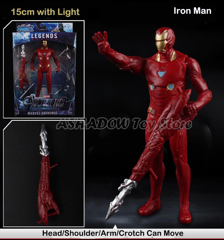 30 см Мстители Marvel фигурка Капитан Америка Железный человек паук танос Тор Халк Супермен ПВХ модель куклы Коллекция игрушек - Цвет: Iron Man-15cm