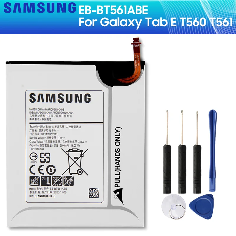 Оригинальная Аккумуляторная батарея для SAMSUNG GALAXY Tab E T560 T561 планшета 5000 мАч|samsung