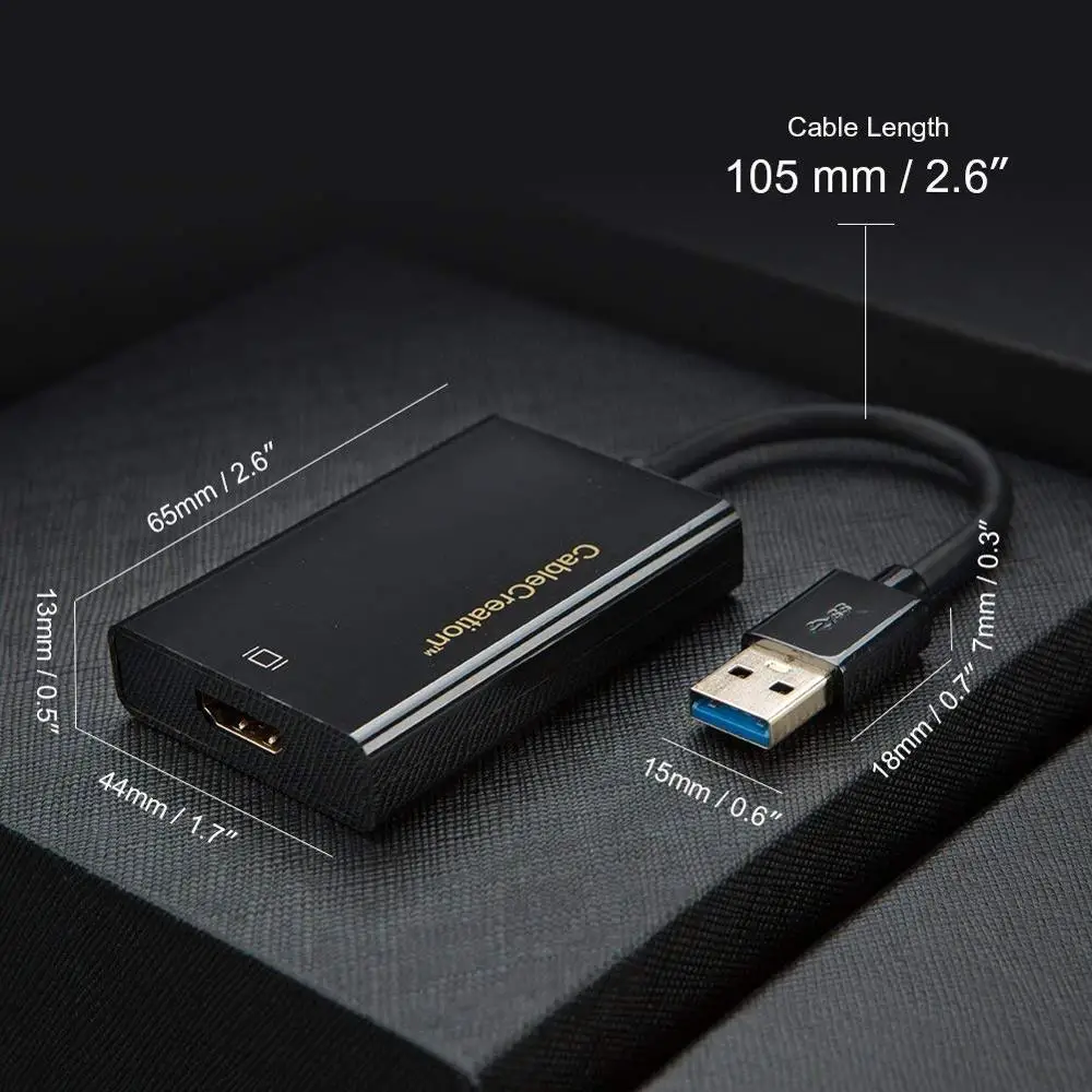 USB 3 0/2 0 HDMI адаптер ableCreation Gold для Windows Mac и более 2560x1440 черный цвет|usb usb|usb to hdmi adapterusb |