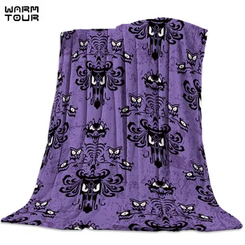 

Halloween-Style Grimace Printed Nap Blanket Soft Comfortable Velvet Plush Halloween Blankets Warm Sofa Bed Sheets