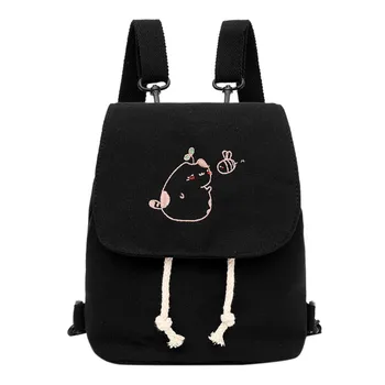 

MUQGEW Fashion Backpack Women Buckle Canvas High Quality Shoulder Messenger school bag Shoulder Bag mochila feminina