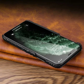 Genuine Leather Case For iPhone 11 Pro Max Back Case Luxury Croc Head Phone Bag Cover For iPhone 11Pro Max Case, CKHB-OP 5