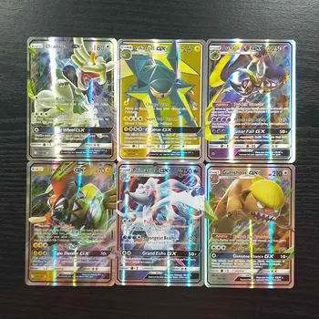 

TAKARA TOMY Pokemon Cards Sun&Moon Collections Battle Shining Card Deck Board Game Children Toys 60 GX Flash Cards