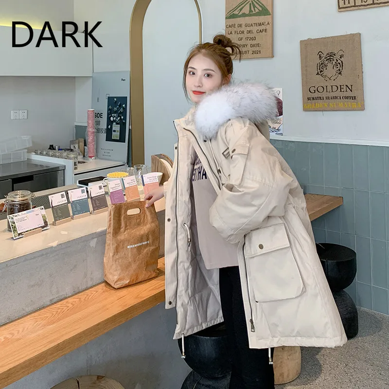 [DARK] южнокорейская пуховая куртка Dongdaemun 2020 Новая Женская рабочая хлопковая с
