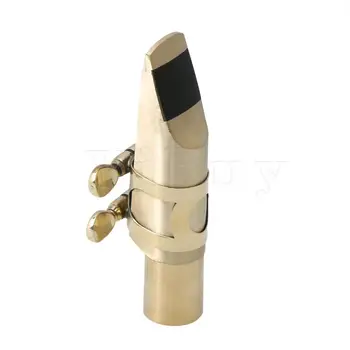 

Yibuy 5# Alto Saxophone Brass Head Mouth Piece + Ligature DIY Replacement Parts