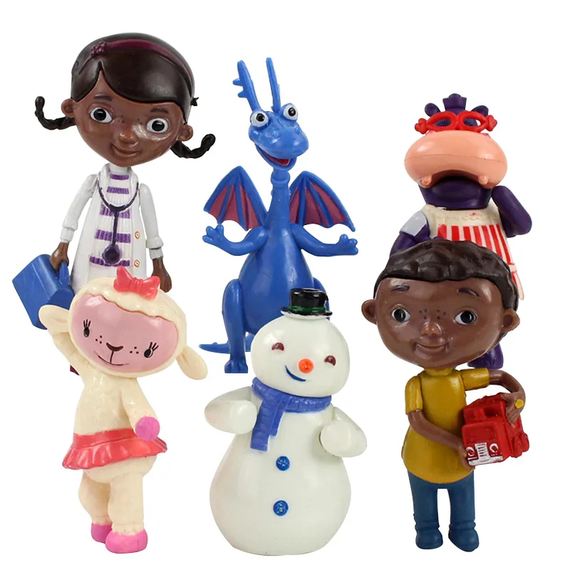 6 9 см шт./лот мультфильм фильм Doc Mcstuffins Дракон овца Бегемот ПВХ фигурка модель