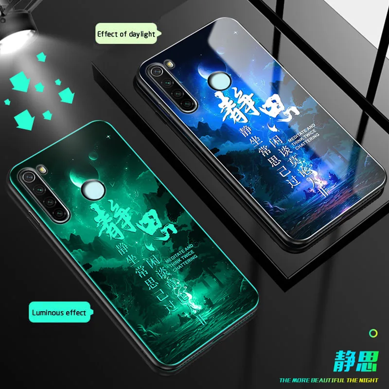 09 Чехол в виде светящегося стекла для Xiaomi mi 9 A3 Lite CC9 E задняя крышка для Xiaomi mi 9 se mi x 2S redmi note 8 7 K20 pro Чехол для телефона Coque - Цвет: 09
