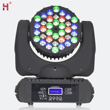 LED Spot Mobile DMX Stage Lighting Moving Head RGBW 36*3W Lyre Beam Sound Strobe Light Disco For Professional DJ