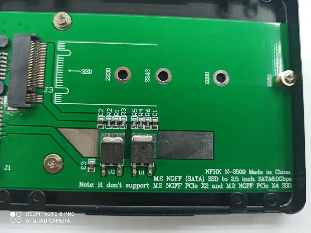 SOUPEI разъем 2 M.2 NGFF(SATA) SSD to 2,5 SATA конвертер адаптер карта с коробкой для рабочего стола или ноутбука