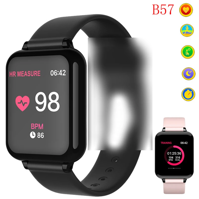 B57C Smart watch Waterproof Sports Bracelet For Iphone phone Smartwatch Heart Rate Monitor Blood Pressure Function For kid women