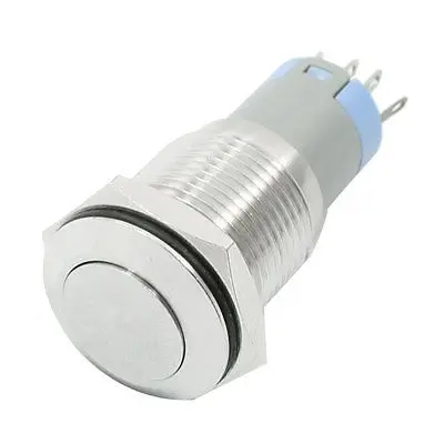 

AC 250V 3A 16mm Panel Mounted NO NC Momentary Metal Pushbutton Switch