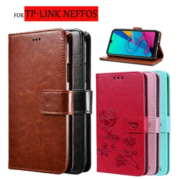 Перейти на Алиэкспресс и купить Для TP-Link Neffos C9 Max Чехлы роскошный Флип PU кожаный бумажник силиконовый чехол для телефона для TP-Link Neffos C9s Чехлы Капа Fundas сумка