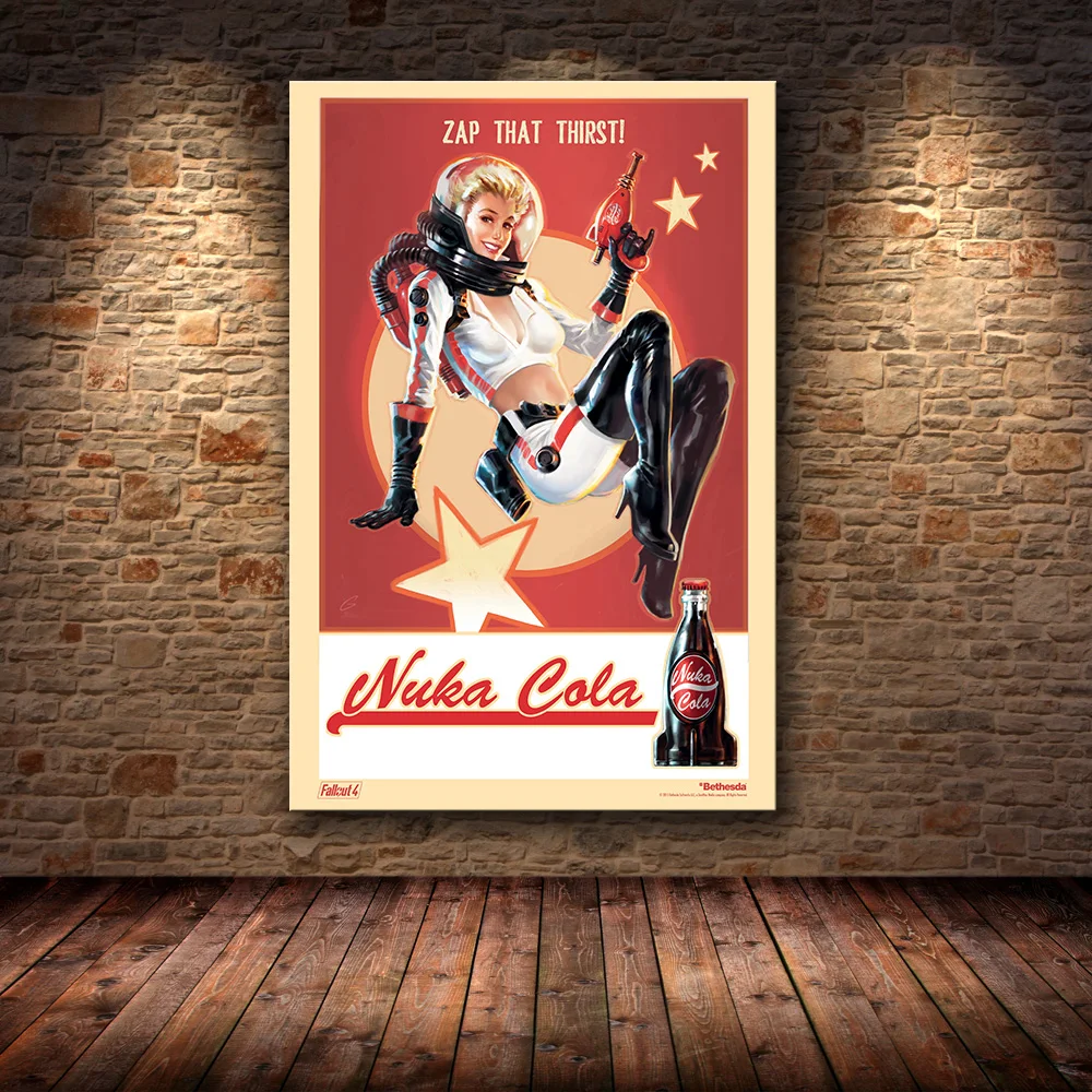 Fallout 3 4 игровой плакат, настенный арт, холст, плакат и печать, холст, декоративная картина для спальни, рисунок, наклейки на стену