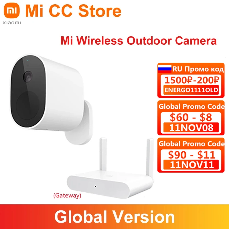 Global Version Xiaomi Mi Wireless Outdoor Camera 1080P CCTV HD Night Vision Wifi Cam Battery IP66 Home Security Monitor | Безопасность и