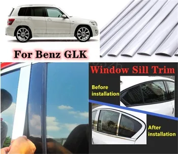 

Puou high-quality Car Full Window Pillar Trim Cover Stainless Steel Chrome Decoration For Benz GLK 2012-2015 Car Styling