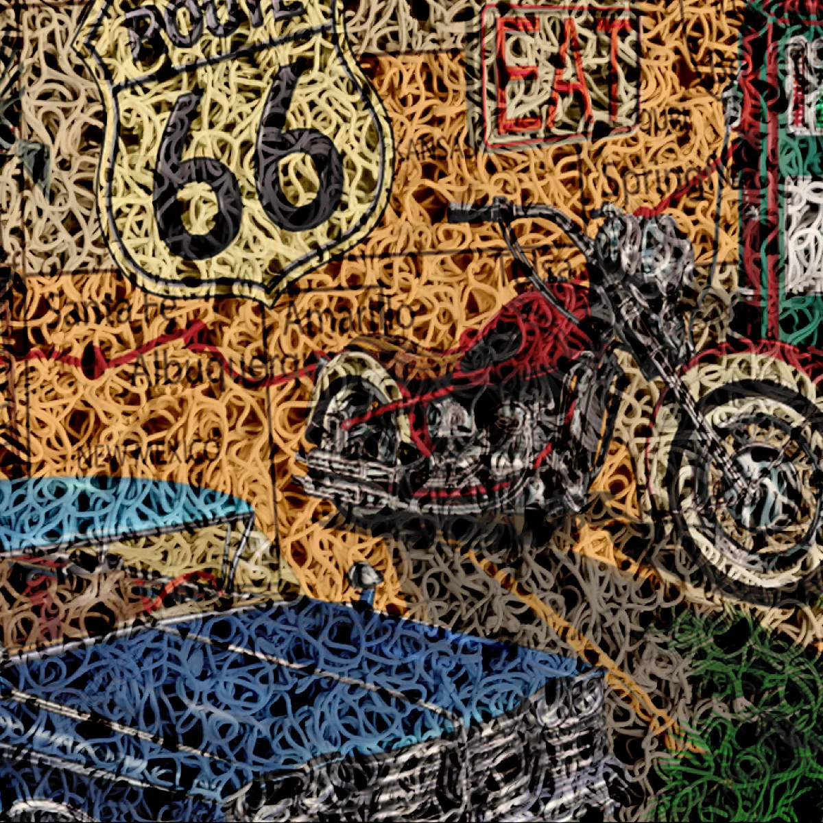 Ретро Route 66 постер дверной коврик открытый провод петля коврик для ног коврик для прихожей кухня ванна коврик нескользящий входная дверь коврик Домашний декор