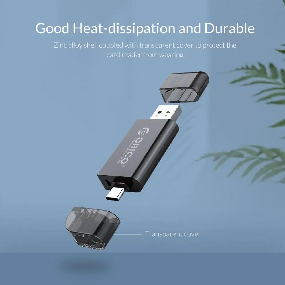 ORICO кард-ридер USB 3,0 2 в 1 SD/Micro SD TF OTG Smart memory type C кард-ридер высокоскоростной адаптер для ПК компьютера ноутбука