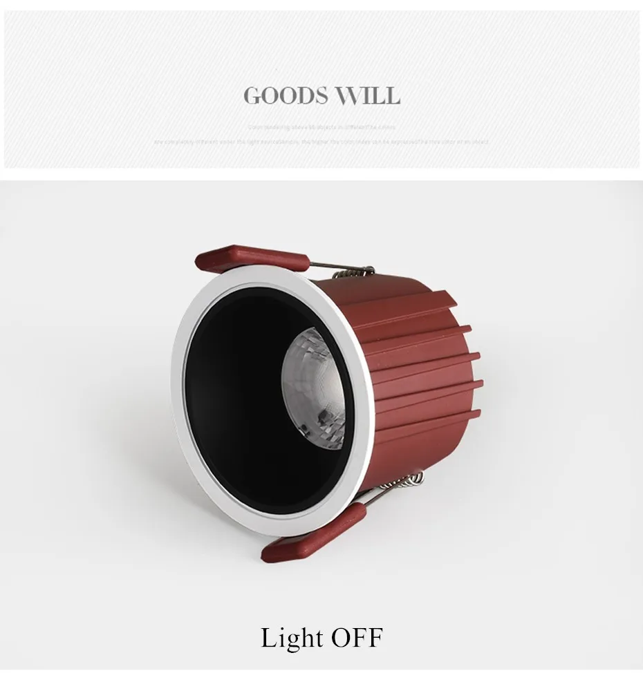 2020 New Downlight Led Recessed Ceiling Lamp Aluminum Round Spot Led 7W 12W Dimmable Living Room Dining Room Corridor Lighting