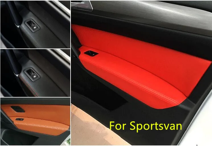 

Microfibre Leather Doors Panel Center Armrest Protective Decorated Cover For Volkswagen VW Golf Sportsvan RHD Valid CAB073