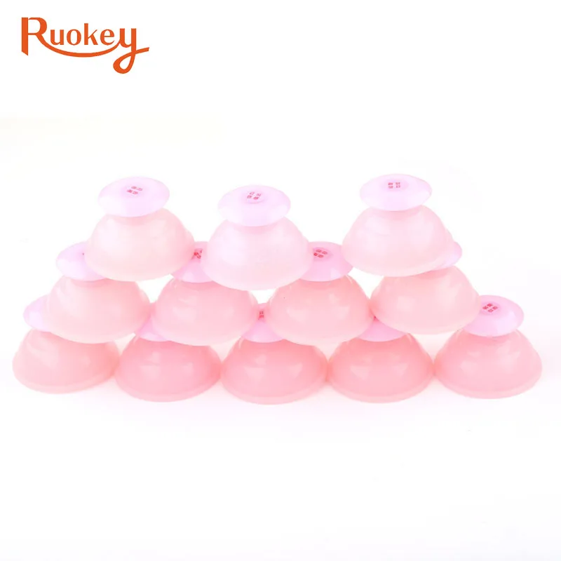 12pcs Pink Natural Health Care silicone Family Body Massage Helper Anti Cellulite Vacuum Cupping Cups