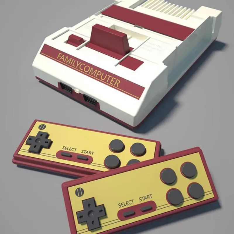 2.4G Wireless Game Console Family Computer Famicom Retro Game Console FC 1000 Classic Games Card Double Family TV Game Console