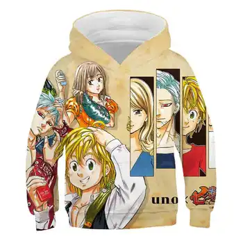 

2020 latest 3D hoodie 2020 boys and girls spring and autumn long-sleeved children's coolest seven sins hoodie printed sweater