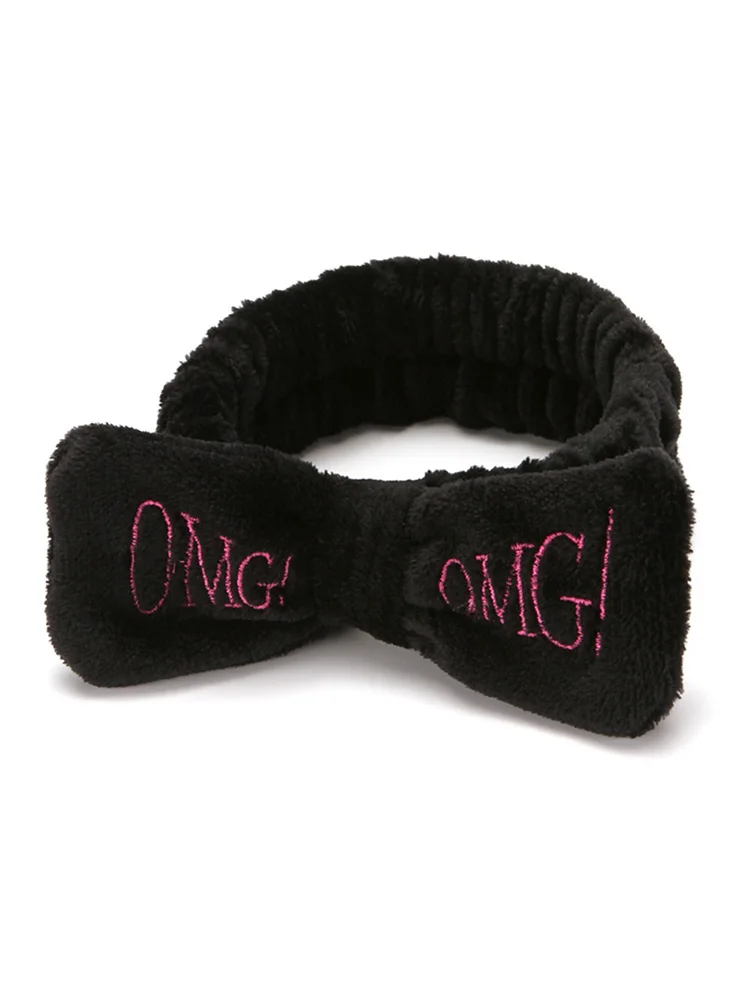 Письмо "OMG" коралловый флис мягкий бант повязки для женщин девочек милый держатель волос повязки для волос аксессуары для волос. w