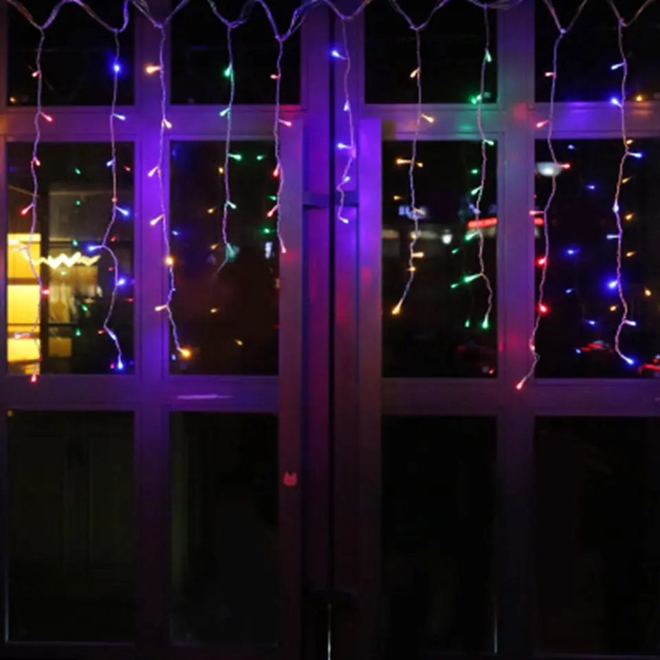 Christmas Garland LED Curtain Icicle String Light 110V/220V 3.5m /4.5m Indoor Party Garden Stage Outdoor Decorative | Лампы и