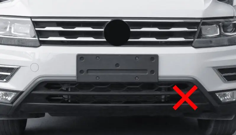 Для VW Tiguan mk2 переднее дно бамперное формование гоночный гриль накладка