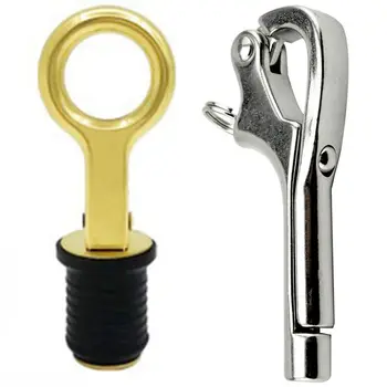

Brass Handle Round Handle Drain Plug Replaces Any Standard 1 Inch & 4 Inch Openable Hooks Shackle Stainless Steel