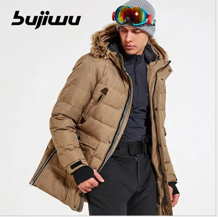 Color 3 Супер теплая Мужская одежда для сноуборда Лыжная куртка зимнее пальто ветрозащитная Водонепроницаемая утепленная дышащий для занятий спортом на улице средней длины новинка - Цвет: Color 3