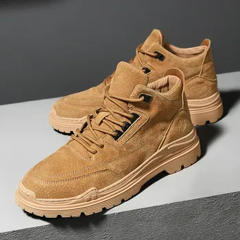 

Winter New Warm Ankle Martin Short Boots Men Casual European Solid Round Head Men's Shoes 2019 Men Sneakers