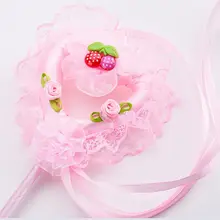 4 шт./компл. детские для девочек в цветочек вуали Корона повязка на голову Волшебная палочка Цепочки и ожерелья браслет; Комплект бижутерии головной убор на день рождения Костюм на свадьбу и праздник