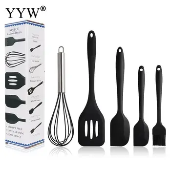 

Kitchen Silicone Cooking Utensils Set 5pcs Silicone Utensil Kitchen Cooking Tools Cookware Kitchen Appliances Set 4 Color