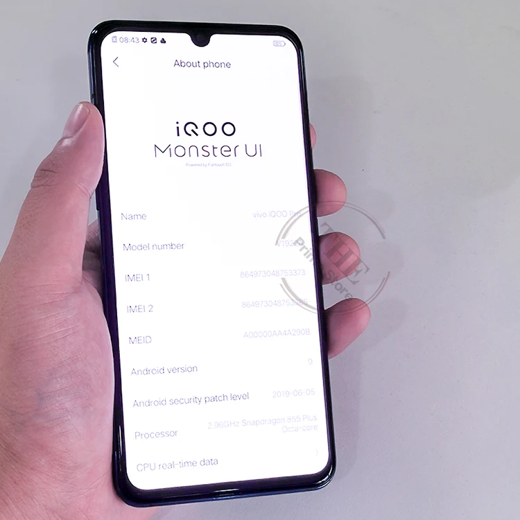 Vivo IQOO pro 4G 6,4" Snapdragon 855 Plus Super AMOLED Поддержка NFC 4500mAh 1080*2340 флэш-Зарядка 4 камеры лицо+ сканер отпечатков пальцев