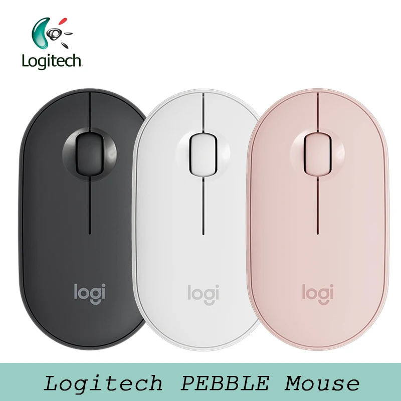 100g de Alta Mais Novo Logitech Seixo Rato Bluetooth Fino & Luz Ratos 1000 Dpi Precisão Óptico Rastreamento Unificando Colorido Mouse 2020 Mod. 1356385