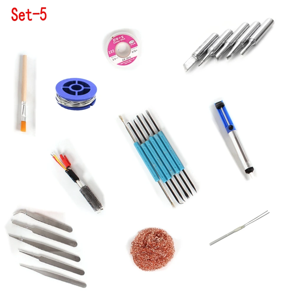 Set-5 8586 SMD DGA паяльная станция 2 в 1 фена Электрический паяльник паяльная станция De паяльная станция 8586 BGASMD станция - Цвет: Set-5