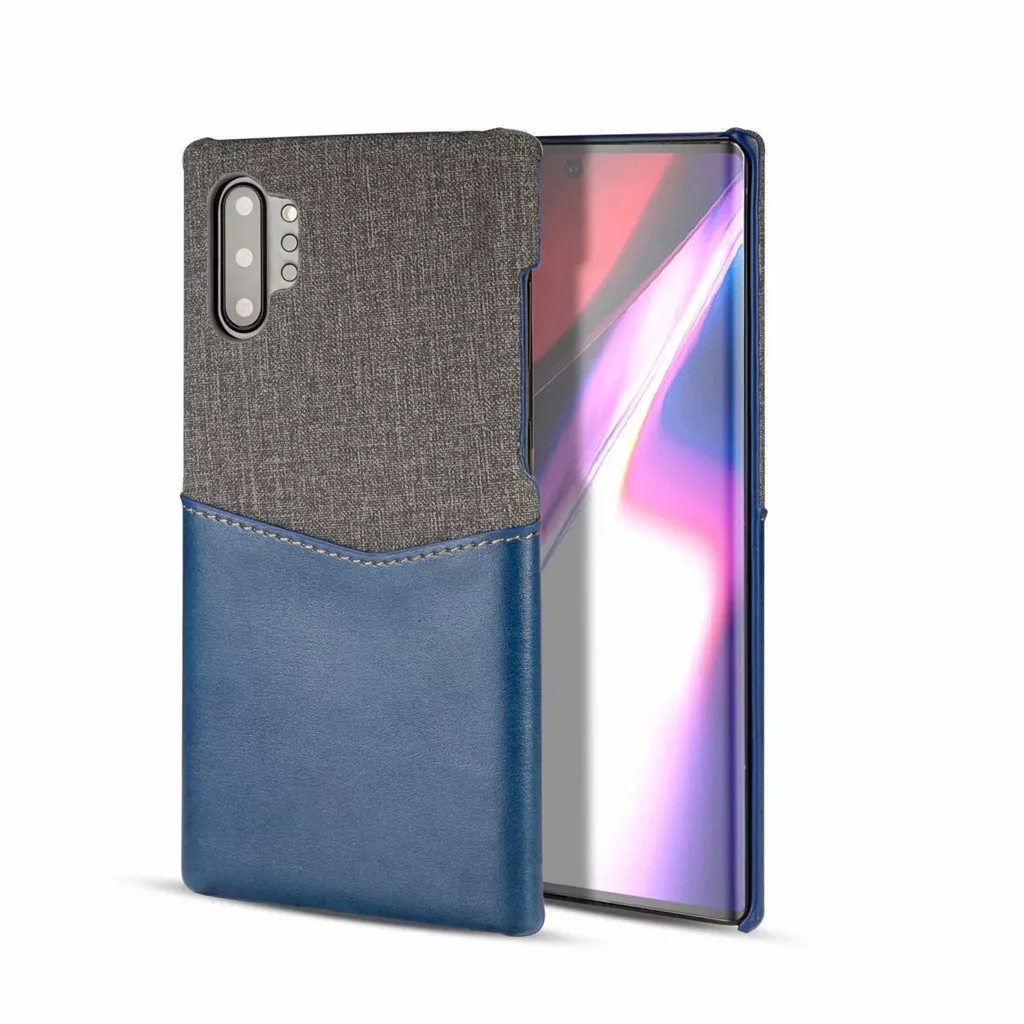 Для samsung Galaxy Note 10 Plus 6,8 дюймов кожаный тканевый защитный чехол тонкий облегающий кожаный чехол для сотового телефона